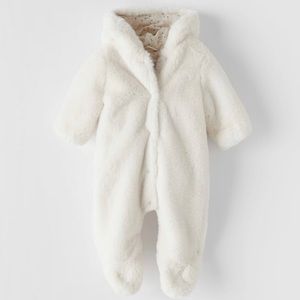 Faux fur baby romper 3-6months